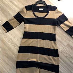 Calvin Klein striped sweater dress